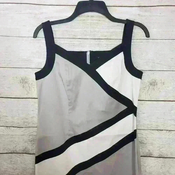 J. Peterman women's black and gray colorblock sheath dress size 4 - Picture 2 of 8